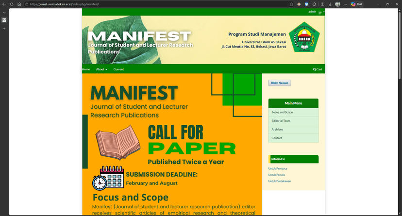 Manifest & Peneroka Journals
